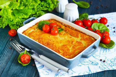 Fish souffle for children in the oven as in kindergarten