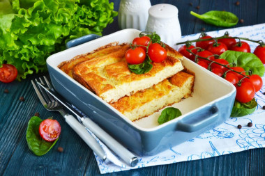 Fish souffle for children in the oven as in kindergarten