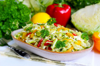 Cabbage salad cucumber bell pepper