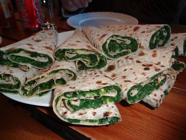 Lezgian afarars with greens