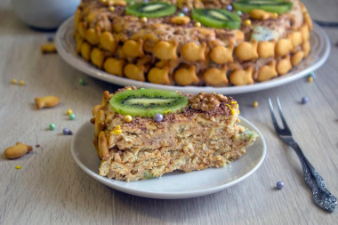 Fish cake with condensed milk