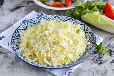 Swan down salad with Peking cabbage