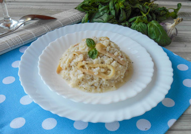 Risotto with squid