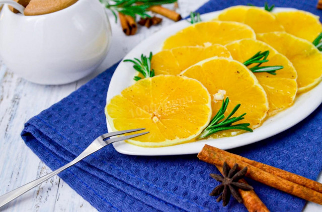 Oranges with cinnamon dessert