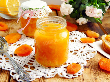 Dried apricot jam for winter