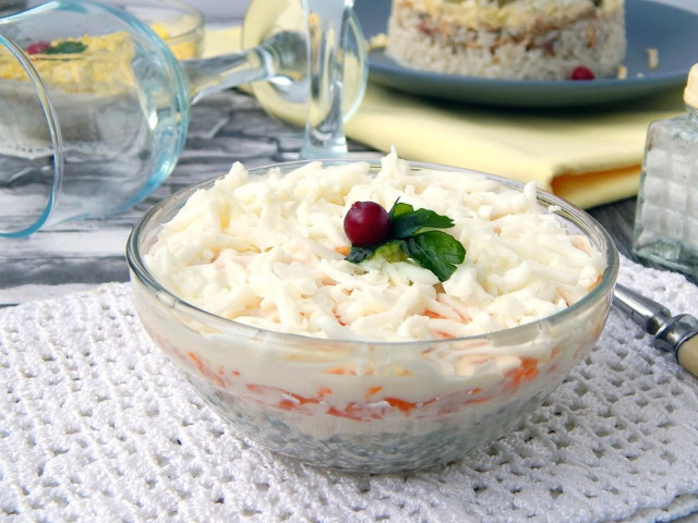 Bunito salad with Korean carrots