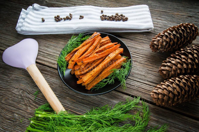 Carrot steaks in the oven