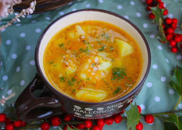 Miner's soup with buckwheat