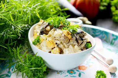 Eggplant salad like mushrooms