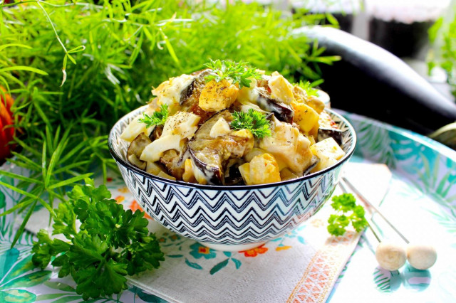 Eggplant salad like mushrooms