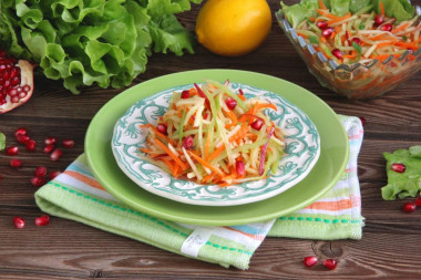 Simple green radish salad with carrots