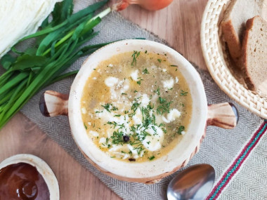 Cabbage soup with Peking cabbage