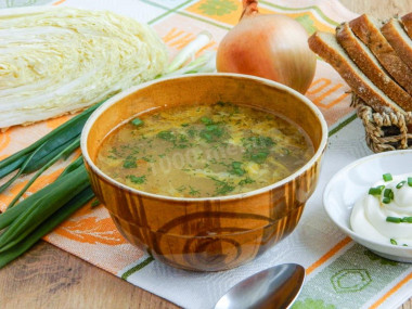 Cabbage soup with Peking cabbage