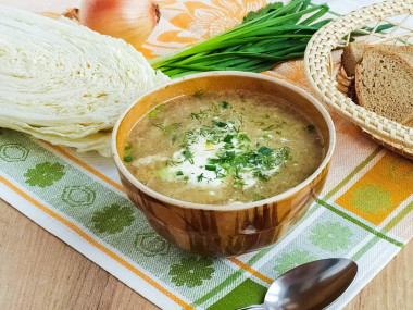 Cabbage soup with Peking cabbage