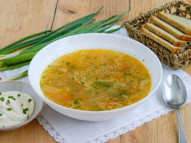 Cabbage soup with Peking cabbage