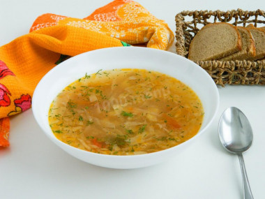 Cabbage soup with Peking cabbage