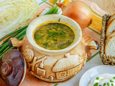 Cabbage soup with Peking cabbage