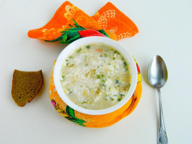 Cabbage soup with Peking cabbage