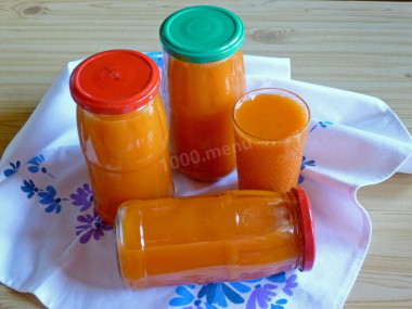 Carrot juice for winter at home