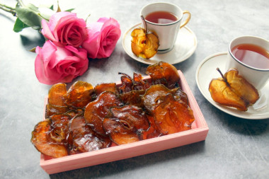 Candied apples from apples