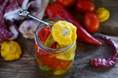 Squash with assorted tomatoes for winter