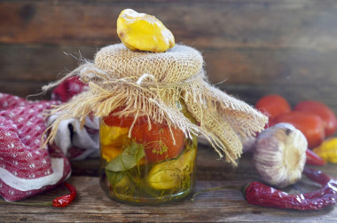 Squash with assorted tomatoes for winter