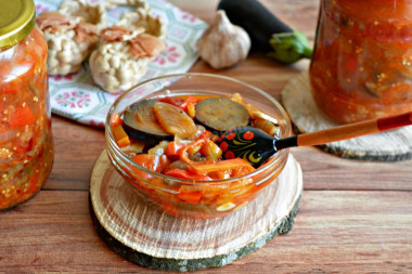 Ten eggplant salad for winter