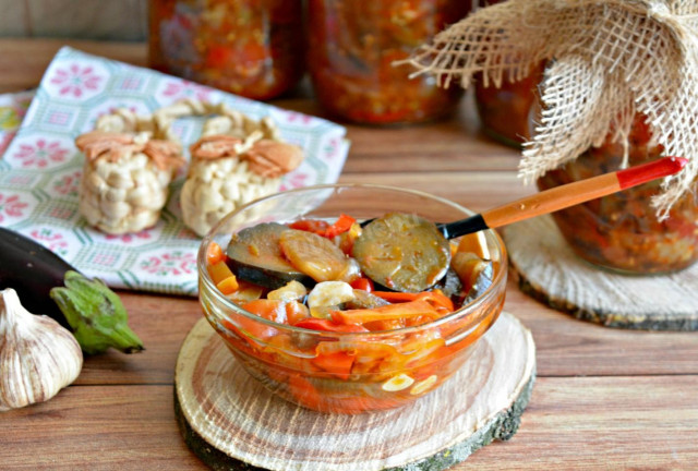 Ten eggplant salad for winter