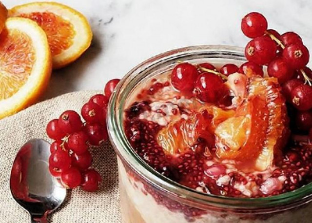 Red currant jam with orange