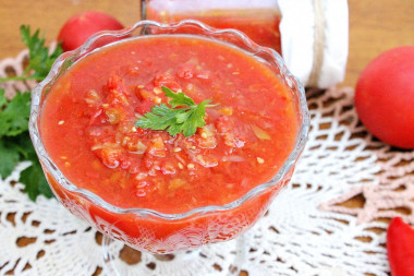 Tomatoes for borscht for winter with pepper