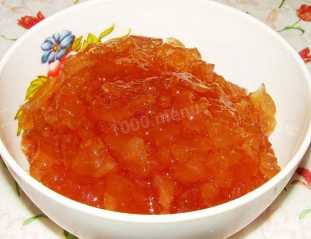 Simple apple jam without water