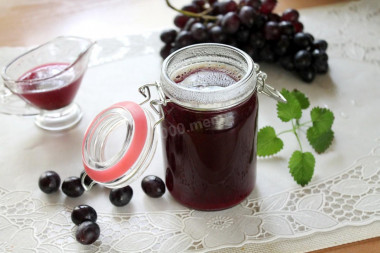 Seedless grape jam for winter