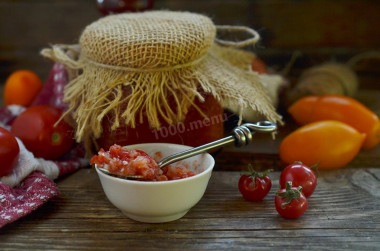 Tomatoes and peppers through a meat grinder for the winter