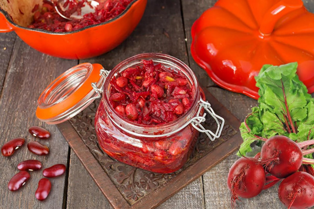 Beetroot and beans for winter