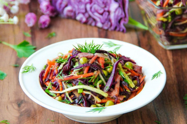 Delicious purple cabbage salad