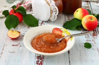 Apple jam for winter through a meat grinder