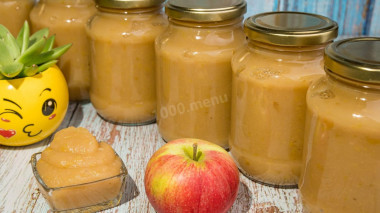 Mashed apples with lemon for winter without sterilization