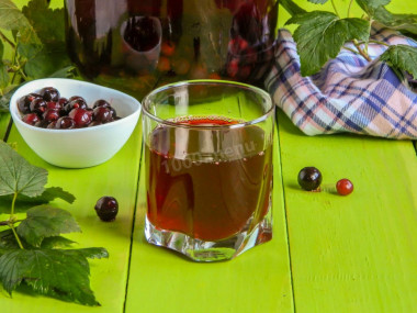 Blackcurrant compote for winter in a 3 liter jar