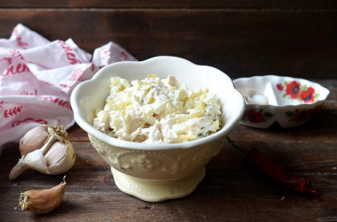 Salad with chicken and pickled cucumbers