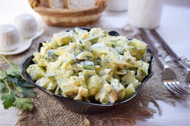 Cucumber salad avocado eggs