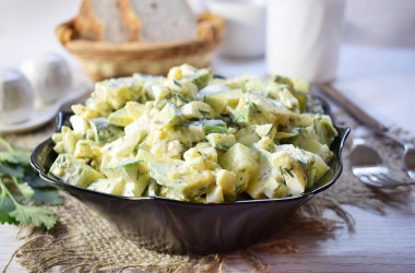 Cucumber salad avocado eggs