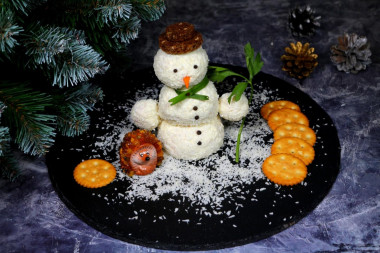 New Year's snack Snowman