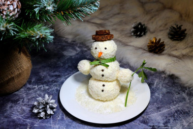 New Year's snack Snowman