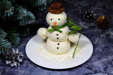 New Year's snack Snowman