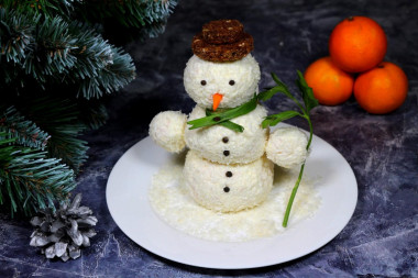 New Year's snack Snowman