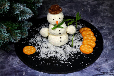 New Year's snack Snowman