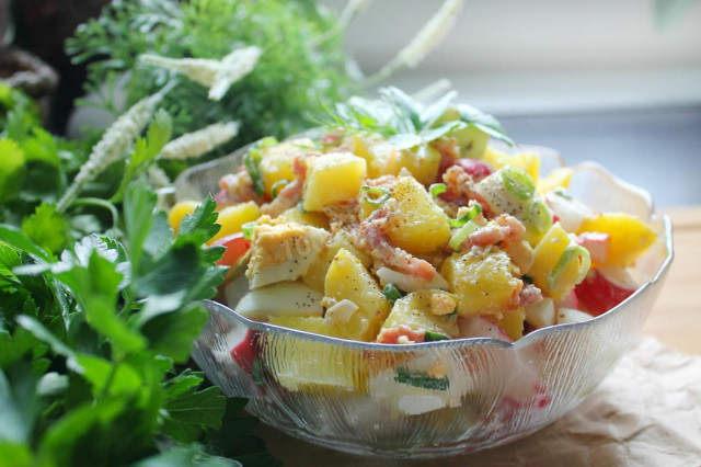 Potato salad with radishes