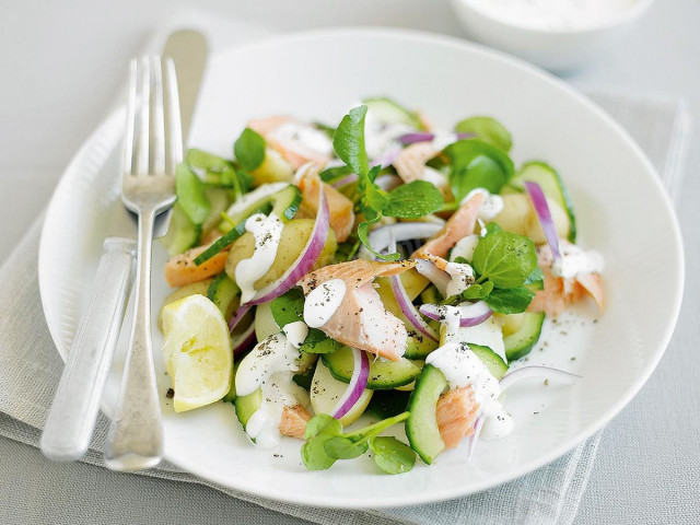 Smoked trout salad