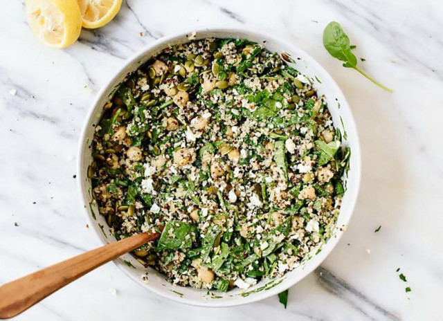 Quinoa and tahini salad