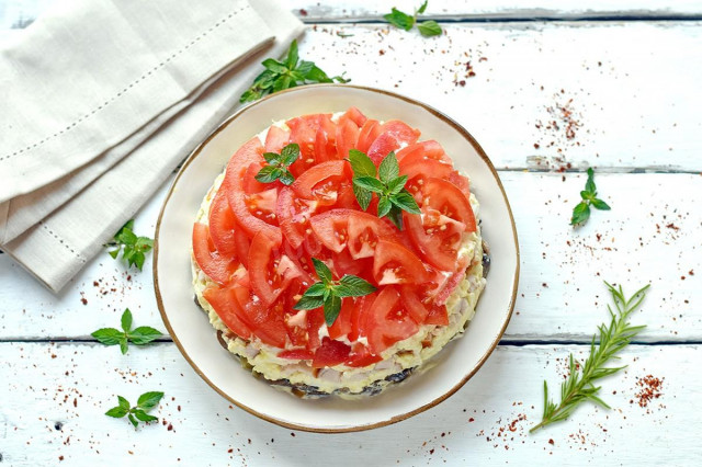 Favorite salad with smoked breast